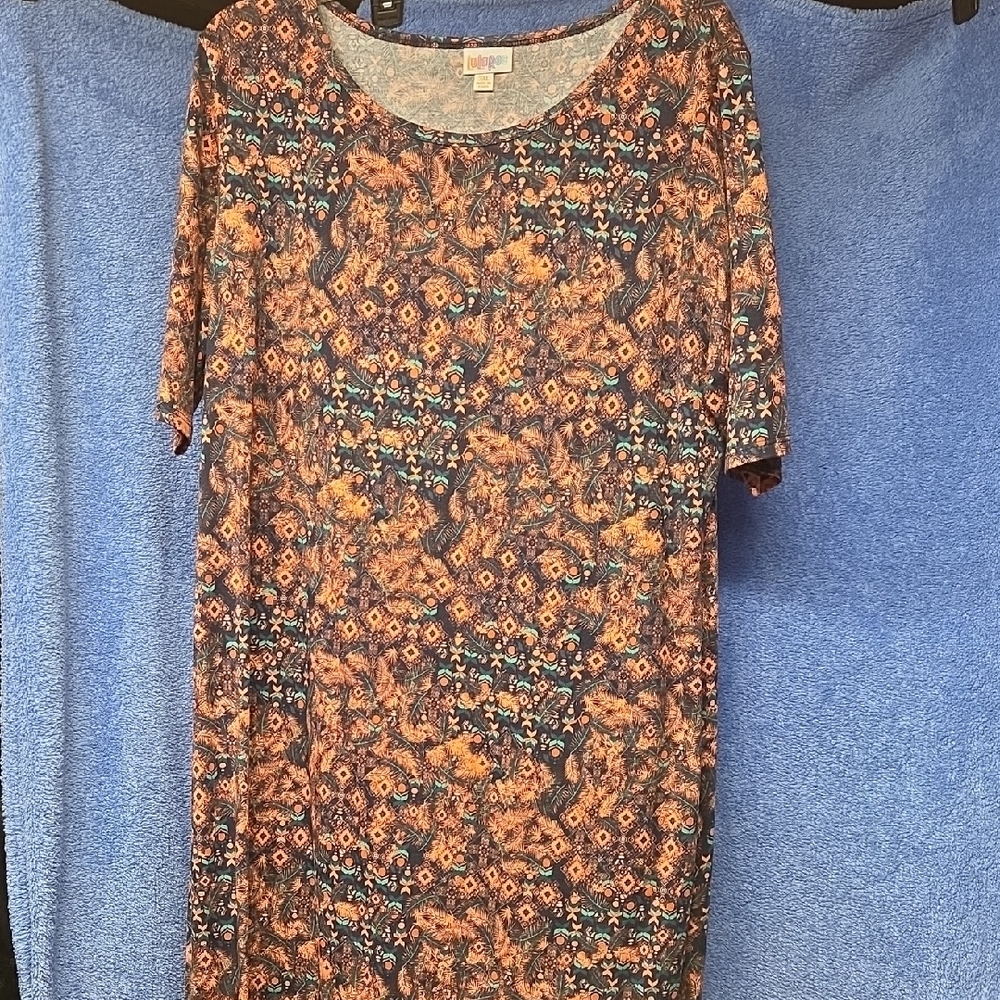 LuLaRoe Multicolor Patterned Midi Dress